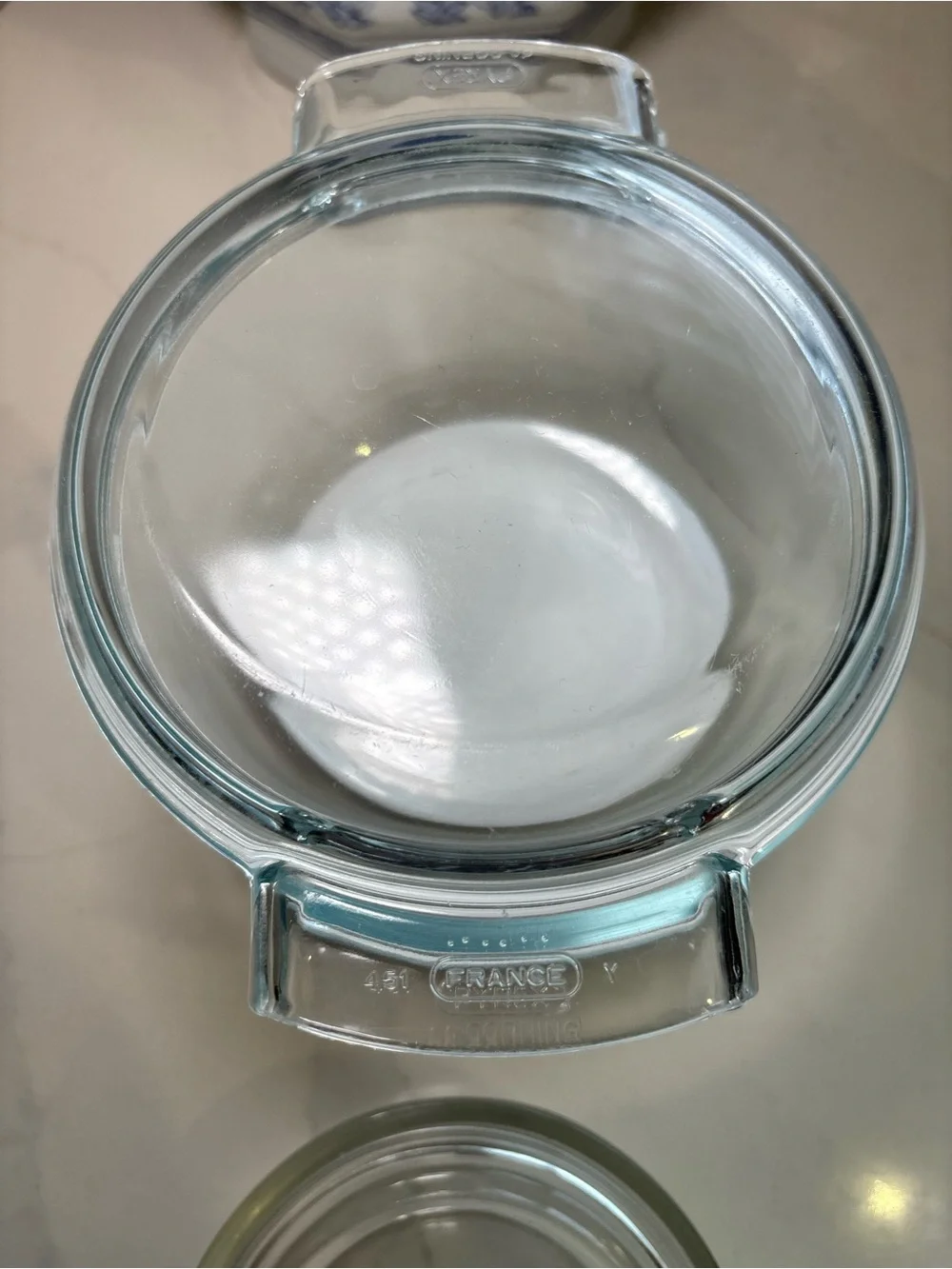 PYREX de Corning France Clear Glass Casserole Dishes Set Lids #451 & #018 RARE